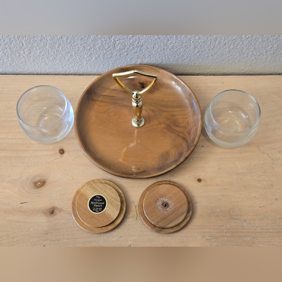 Vintage Oregon Myrtlewood Condiment Serving Tray - Picture 3 of 7